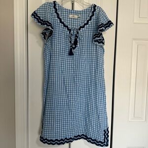 Vineyard Vines Blue and White Gingham Dress